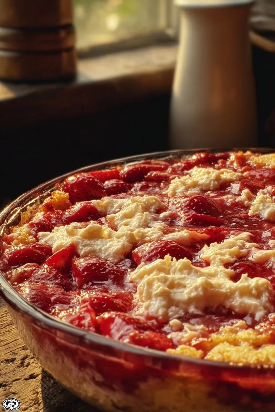 Strawberry Cheesecake Dump Cake