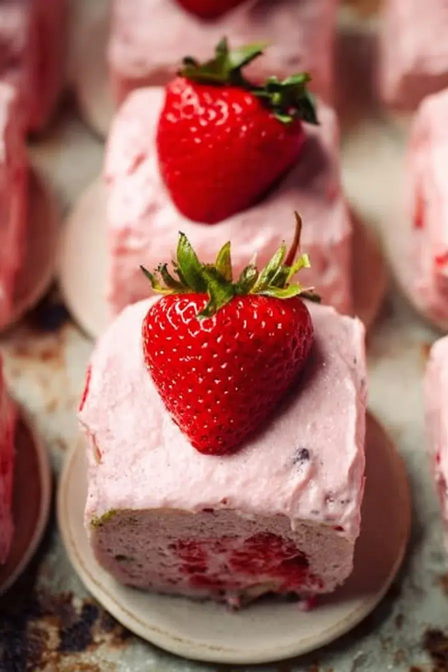 Delicious Strawberry Matcha Rolls with fresh strawberries and matcha cream