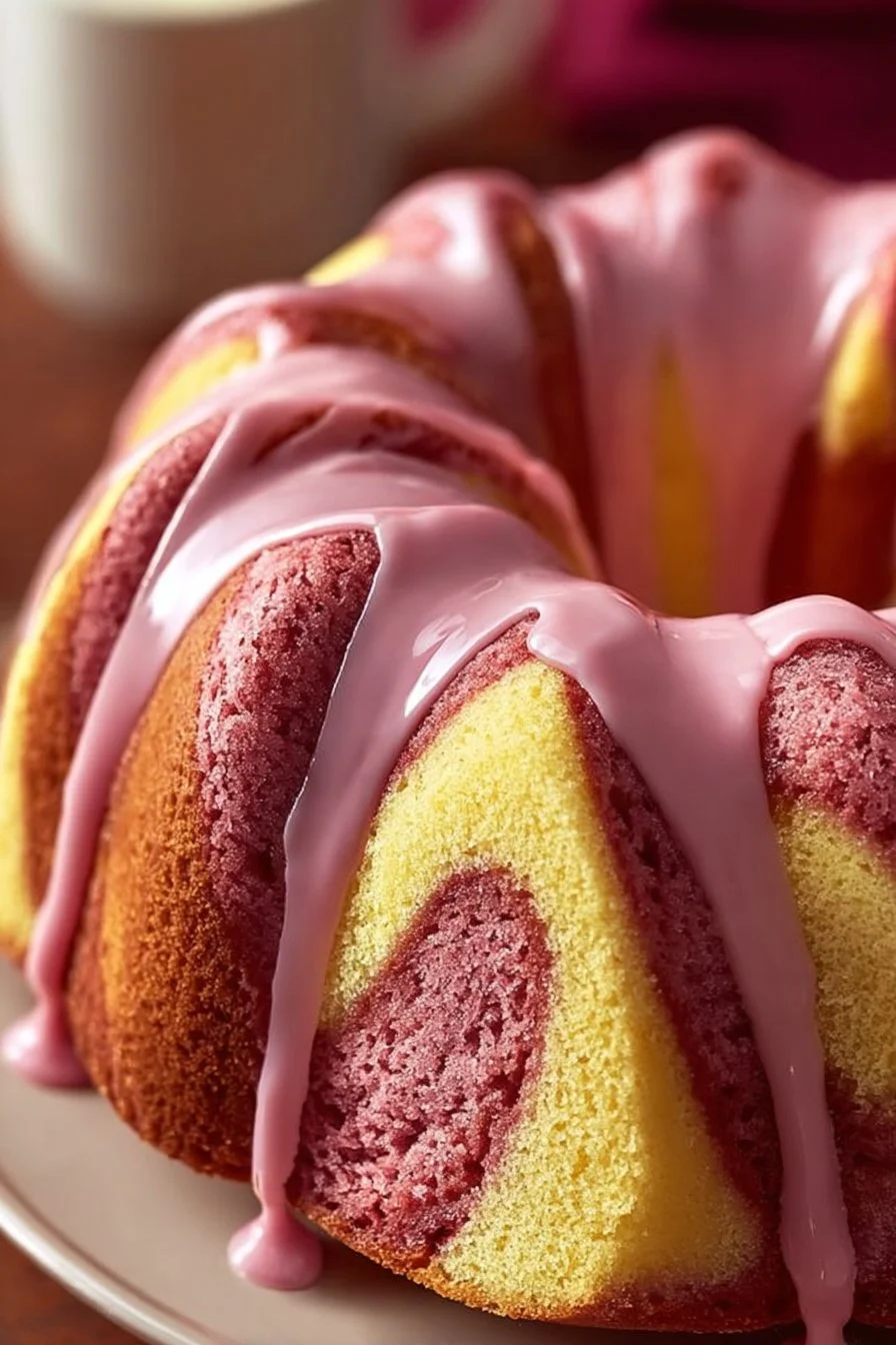 Strawberry Milkshake Pound Cake