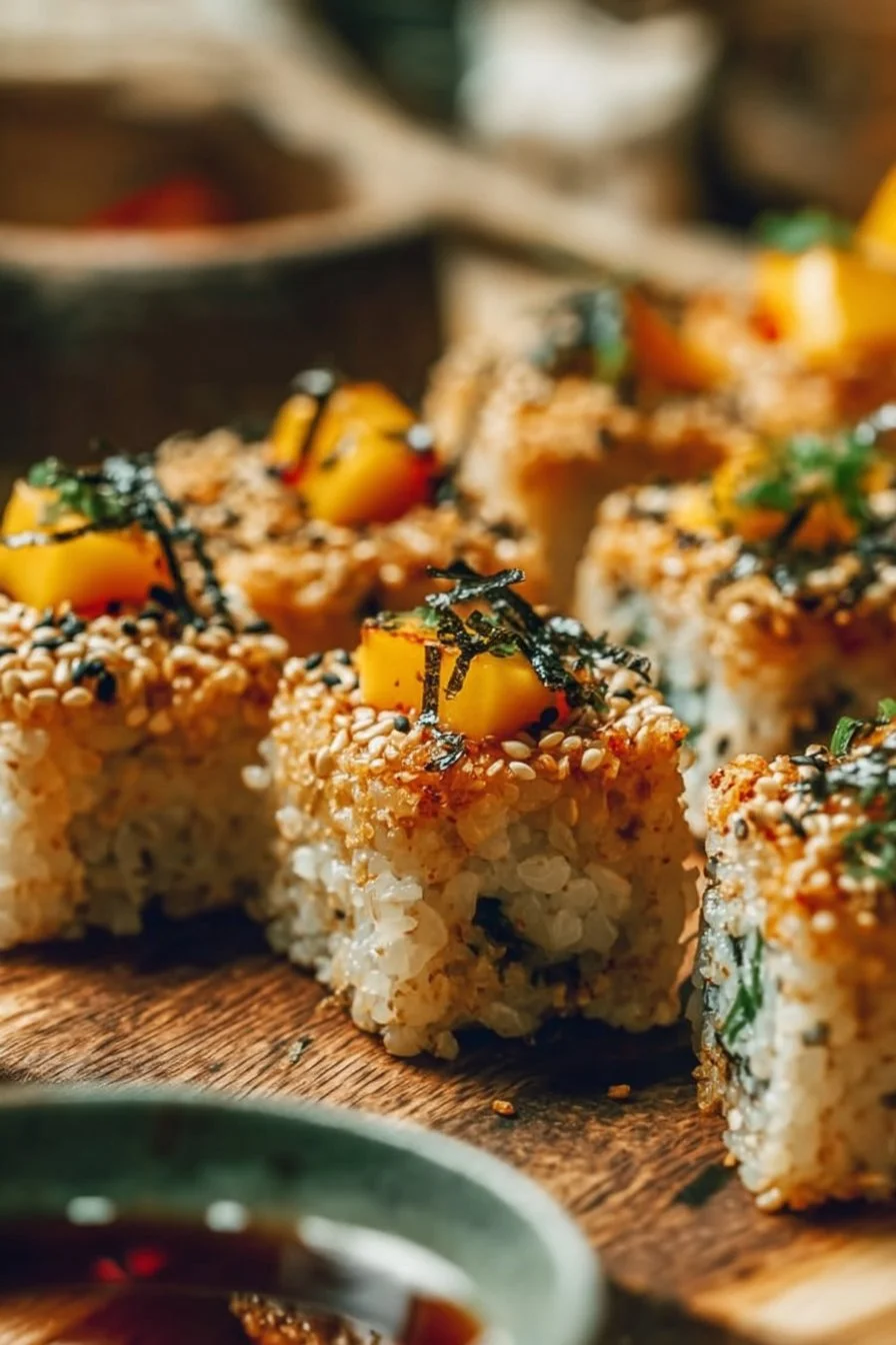 Swicy Mango Crispy Rice Sushi