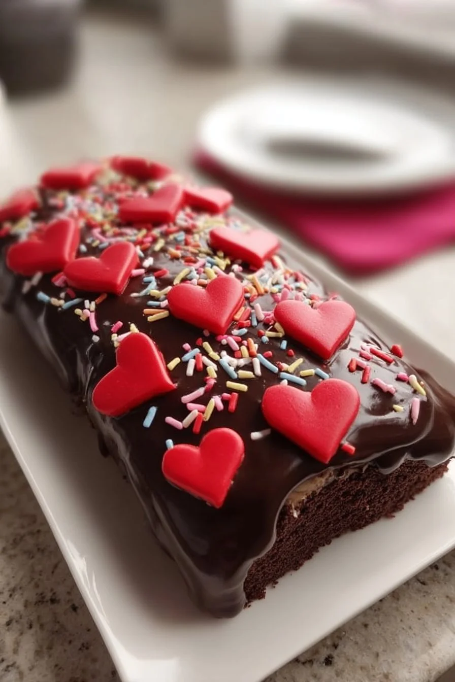 Valentine's Rectangle Cake