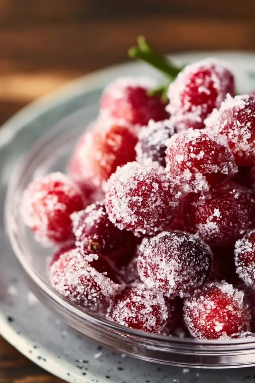 Vanilla Rum Sugared Cranberries | Festive and Delicious Garnish