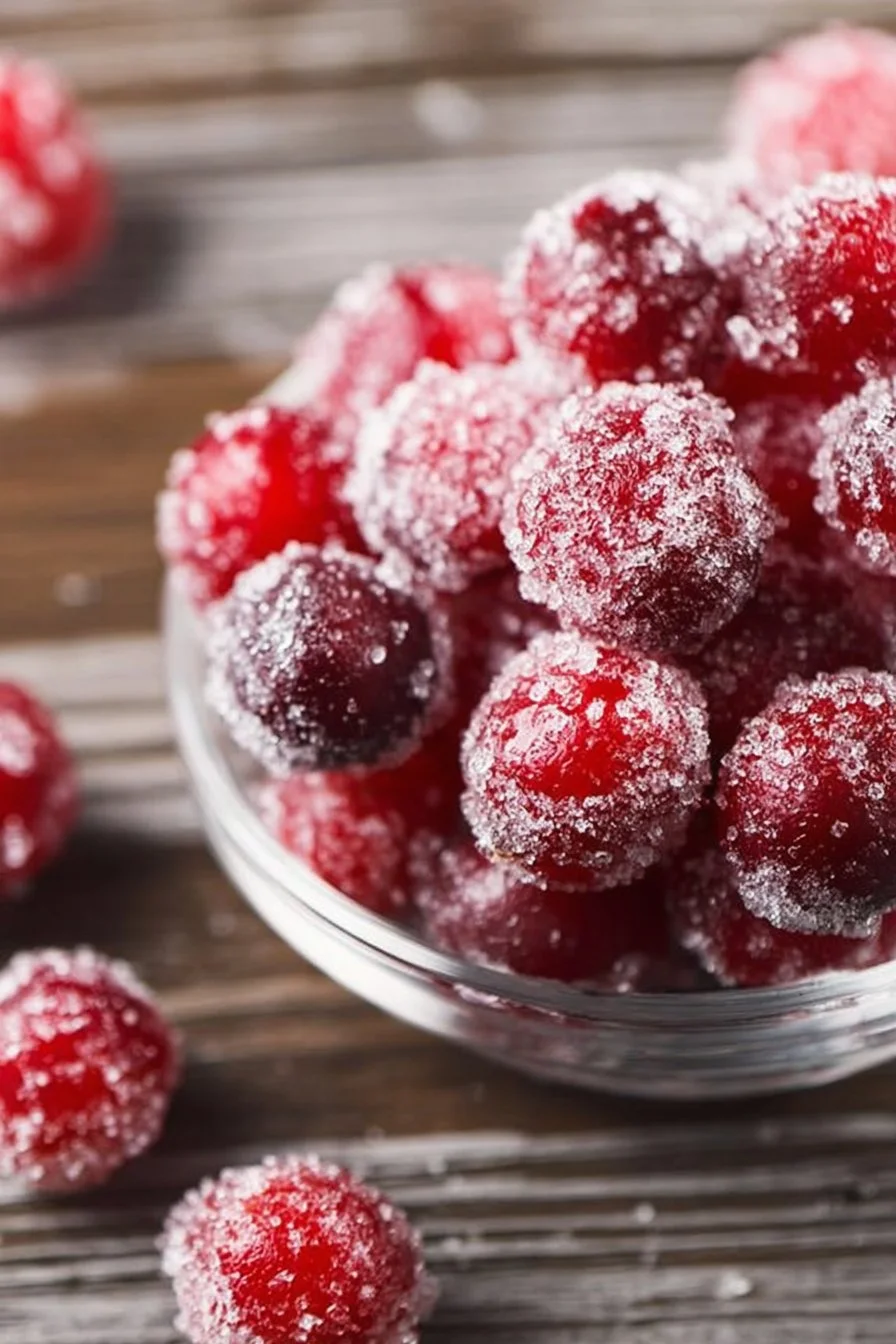 Vanilla Rum Sugared Cranberries | Festive and Delicious Garnish