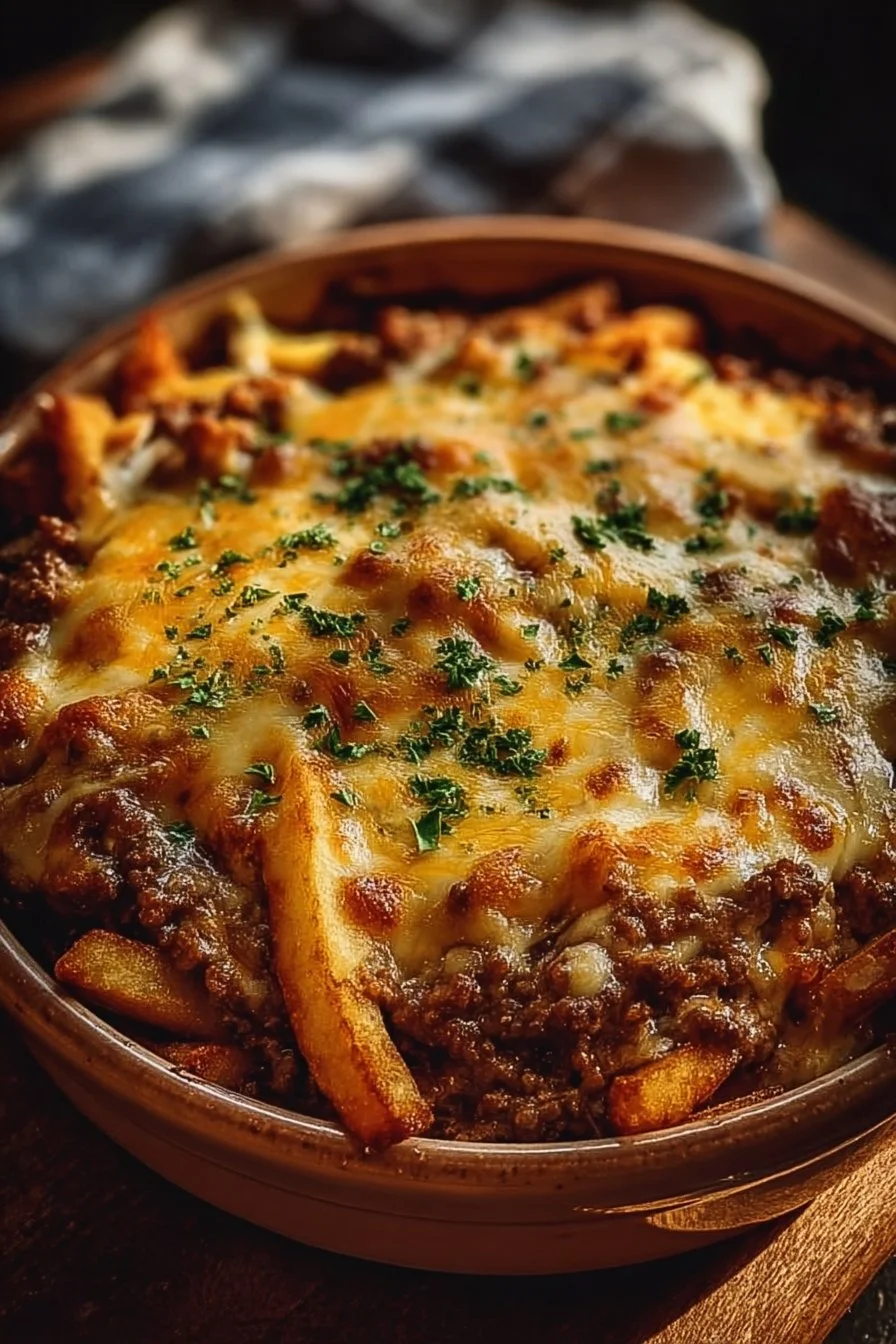Cheeseburger French Fry Casserole