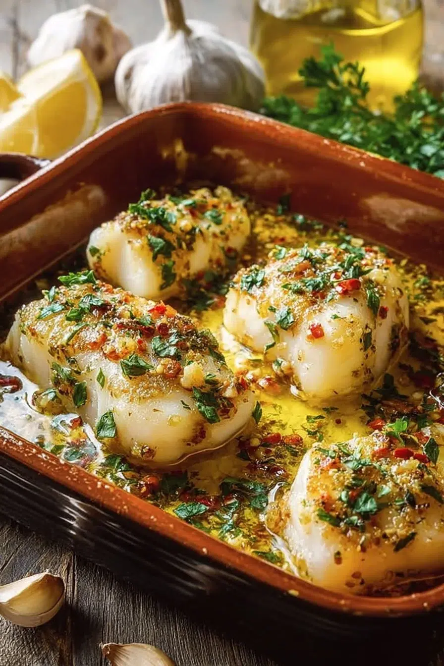 Gluten-Free Mediterranean Baked Cod with Lemon and Garlic