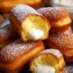 Delicious homemade Twinkies filled with creamy filling on a plate.