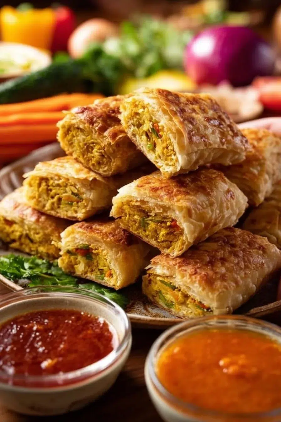 Moroccan Chicken-Stuffed Flatbread