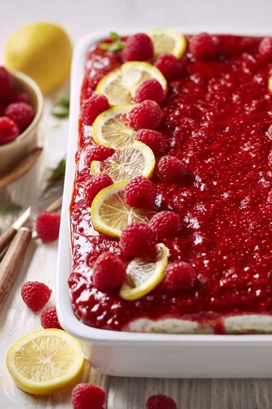 Delicious Raspberry Tiramisu dessert with layers of raspberries and mascarpone.